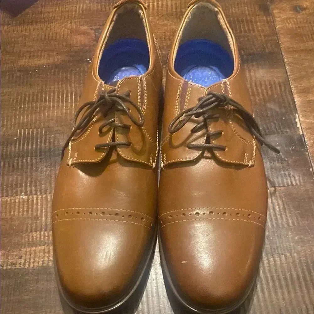 Nunn Bush Men’s Sz 10W NewHaven Oxfords Cap Toe  Leather Business Casual Shoes